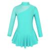 iiniim Girls' Roller Ice Figure Skating Dress Mock Turtleneck Sparkly Leotard Ballet Dance wear Outfit Costumes Mint Green 8 view 1