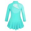 iiniim Girls' Roller Ice Figure Skating Dress Mock Turtleneck Sparkly Leotard Ballet Dance wear Outfit Costumes Mint Green 8 view 2