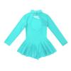 iiniim Girls' Roller Ice Figure Skating Dress Mock Turtleneck Sparkly Leotard Ballet Dance wear Outfit Costumes Mint Green 8 view 4