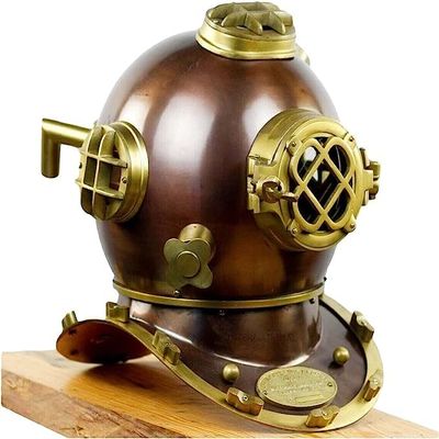 Diving Helmet Mark V Diving Helmet Antique US Navy Deep Sea Marine Scuba Divers Helmet Nautical Marine Diver Helmet Vintage Collectible Item