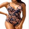 CUPSHE Women's One Piece Swimsuit Tummy Control V Neck Bathing Suits S view 1