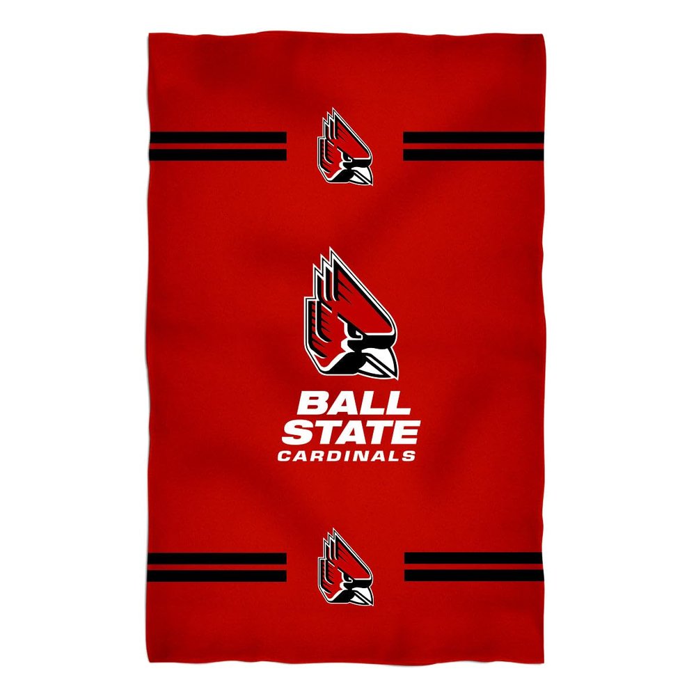 Vive La Fete Bath Towels 100% Polyester Ball State Cardinals Premium Red Beach Bath Towel 31 x 51 - Towels for Spa & Beach