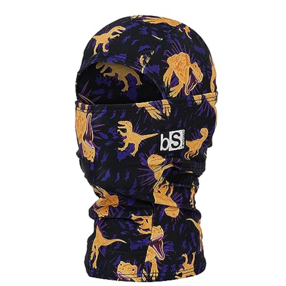 BLACKSTRAP Kids' Hood ExoHinge Balaclava Ski Mask, Helmet Compatible, Keeps Kids Comfortable and Warm, [Friends Raptors]