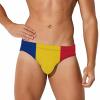 MIKMAX Flag of Romania Men's Swimwear Boxer Soft Triangle Thong Swimsuit Briefs Swim Trunk Sports Underwear view 1