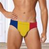 MIKMAX Flag of Romania Men's Swimwear Boxer Soft Triangle Thong Swimsuit Briefs Swim Trunk Sports Underwear view 4