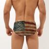 MIKMAX Vintage American Flag Men's Swimwear Boxer Soft Triangle Thong Swimsuit Briefs Swim Trunk Sports Underwear view 2