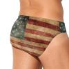 MIKMAX Vintage American Flag Men's Swimwear Boxer Soft Triangle Thong Swimsuit Briefs Swim Trunk Sports Underwear view 3