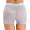 Rswnyirn Women's Ultra Thin Mesh Sheer High Waisted Stretchy Tight Boxer Shorts Underwear Boyshorts Blue One Size view 4