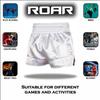 Roar Kids Muay Thai Boxing Kickboxing Shorts MMA Gym Training Fitness Trunks (as1, Alpha, l, Regular, White, Regular Fit) view 3