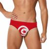 Mikmax Flag of Tunisia Men's Swimwear Boxer Soft Triangle Thong Swimsuit Briefs Swim Trunk Sports Underwear view 1