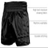 ROAR-INT Kids Muay Thai Boxing Kickboxing Shorts MMA Gym Training Fitness Trunks (as1, Alpha, x_l, Regular, Black, Regular Fit) view 4