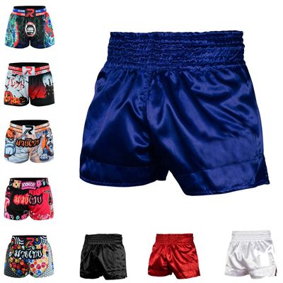 Roar Kids Muay Thai Boxing Kickboxing Shorts MMA Gym Training Fitness Trunks (as1, Alpha, l, Regular, Blue, Regular Fit)