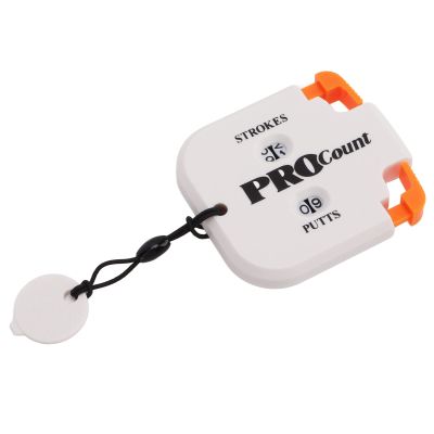 Mini Golf Score Shot Stroke Counter, Portable Golf Score Counter One Touch Reset Double Handheld Mini Stroke Counter for Outdoor Scorekeeper for Golf Game Scorekeeper Outdoor Sport(white orange)
