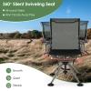 Tangkula Hunting Chair, 360 Degree Silent Swivel Blind Chair with 4 Adjustable Legs, Foot Pads & Armrests, Portable Folding Hunting Chairs for Blinds, Fishing, Camping view 4