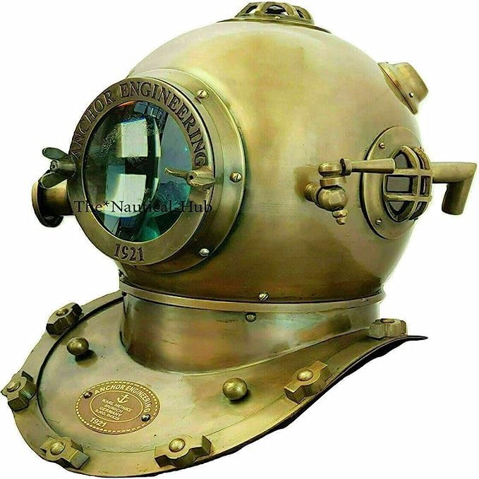Vintage 18 Diving Helmet Maritime 1921 Anchor Engineering Deep SCA Antique Scuba Divers Helmet