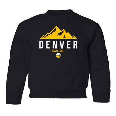Denver 2023 Basketball Playoff Champions Fans Gift Youth Crewneck Sweatshirt (Black, Youth Medium)