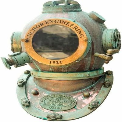 Madievel Rare Antique Diving Helmet Mark V Divers Diving Heavy Helmet deep Sea Divers Anchor Engineering Helmet Rustic Vintage Home Decor Gifts