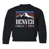 superhotapparel Denver 2023 Basketball Playoff Finals Retro Gift Youth Crewneck Sweatshirt (Black, Youth X-Large) view 1