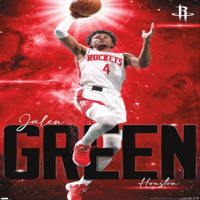 Trends International NBA Houston Rockets - Jalen Green 23 Wall Poster, 34L x 22.4W, Premium Unframed Version