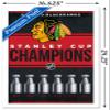 Trends International NHL Chicago Blackhawks - Champions 23 Wall Poster, 22.4L x 14.7W, White Framed Version view 3