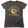 New York Institute of Technology Official Bears Logo Women's T Shirt, Charcoal, Medium view 1