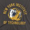 New York Institute of Technology Official Bears Logo Women's T Shirt, Charcoal, Medium view 2