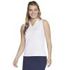 Skechers Women's GODRI Swift Club Sleeveless Polo, White, Small view 1