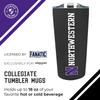 Campus Colors NCAA Stainless Steel Tumbler perfect for Gameday - 18 oz - Double Walled - Keeps Drinks Perfectly Insulated (Northwestern Wildcats - Black) view 3