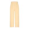 ZBYY Women's Cotton Linen Pants Summer Casual Loose High Waist Drawstring Wide Leg Palazzo Pants Trousers with Pockets Yellow view 3