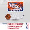Franklin Sports NBA New York Knicks Over The Door Basketball Hoop - Kids Indoor Hoop with Mini Basketball - NBA Fan Shop Toy for Bedroom + Office - Over The Door Set view 2