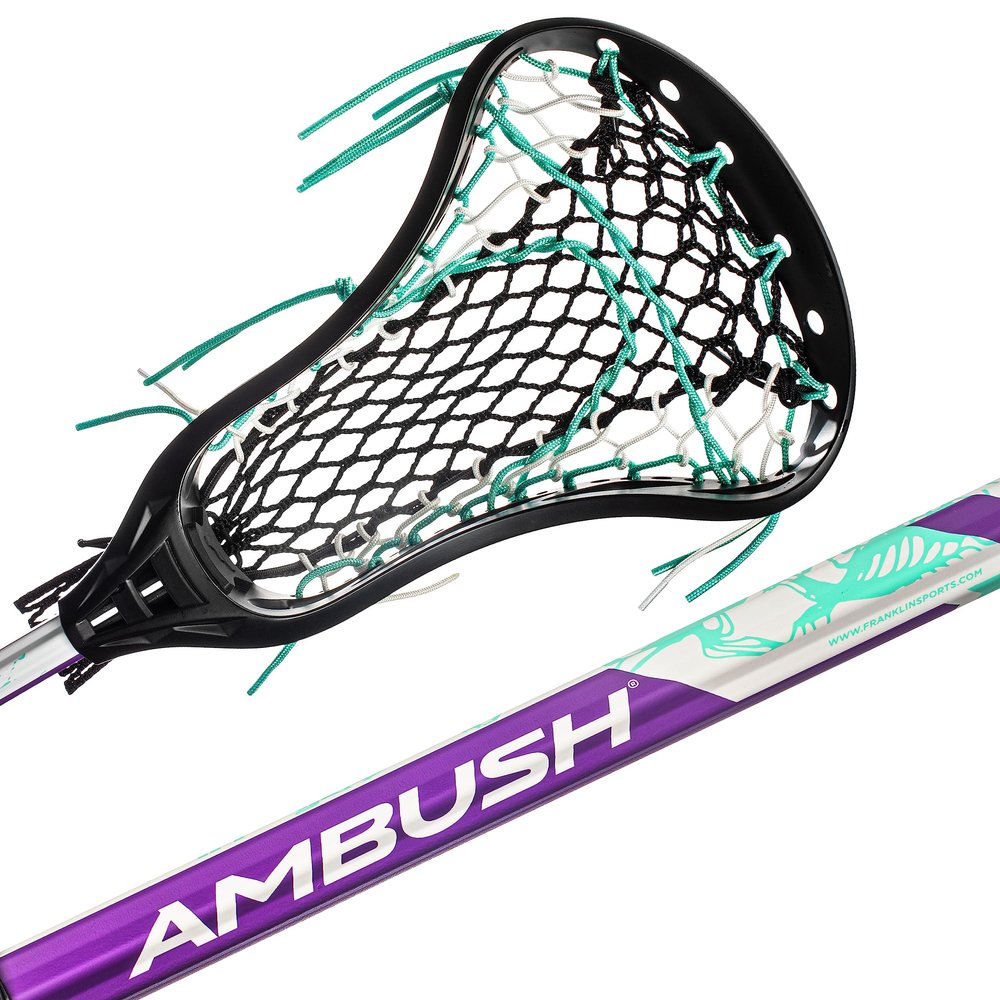 Franklin Sports Women's Lacrosse Stick - Ambush Lacrosse Stick for Women + Girls - Official Game + Training Lax Equipment - 30" Aluminum Shaft - Complete with Shaft + Head