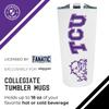 Campus Colors NCAA Stainless Steel Tumbler perfect for Gameday - 18 oz - Double Walled - Keeps Drinks Perfectly Insulated (TCU Horned Frogs - White) view 3