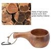 Gavigain Wooden Cup,Traditional Nordic Camping Wooden Mug Portable Handcrafted Coffee Cups with Lanyard and Carabiner Lightweight Resistant Drinking Cup for Coffee Tea Milk view 3