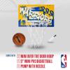 Franklin Sports NBA Golden State Warriors Over the Door Basketball Hoop - Kids Indoor Hoop with Mini Basketball - NBA Fan Shop Toy for Bedroom + Office - Over the Door Set view 2