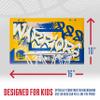 Franklin Sports NBA Golden State Warriors Over the Door Basketball Hoop - Kids Indoor Hoop with Mini Basketball - NBA Fan Shop Toy for Bedroom + Office - Over the Door Set view 4