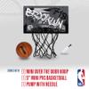Franklin Sports NBA Brooklyn Nets Over The Door Basketball Hoop - Kids Indoor Hoop with Mini Basketball - NBA Fan Shop Toy for Bedroom + Office - Over The Door Set view 2