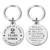 Alotozo 2 Year Sobriety Gifts - 2 Years Sober Gift for Men Women - Two Yr AA Recovery Sobriety Keychain - Proud of You Sober 2 Yr AA Gifts view 1