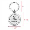 Alotozo 2 Year Sobriety Gifts - 2 Years Sober Gift for Men Women - Two Yr AA Recovery Sobriety Keychain - Proud of You Sober 2 Yr AA Gifts view 2