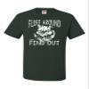 5X-Large Forest Green Mens Fluff Around & Find Out Funny Cat Lover Gift Idea T-Shirt view 1