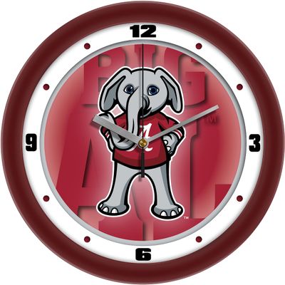 SunTime Alabama Crimson Tide Mascot Wall Clock, 11.5" Non Ticking Silent Movement, Team Color Bezel with Mineral Glass Crystal, Home Collegiate Sports Dcor