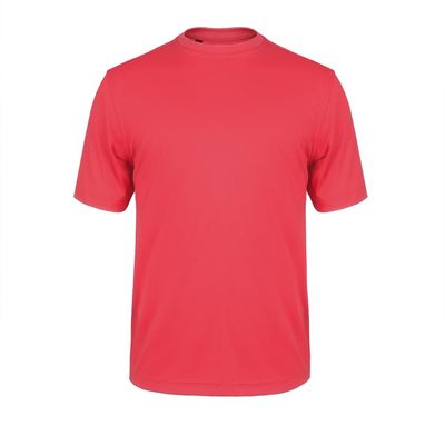 Monterey Club Men's Performance Solid Crew Shirt #3320 (FireBrick, X-Large)