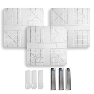 Cannon Sports Pro Style Set of 3 Bases for Baseball and Softball 15" x 15" Molded Base Set with Waffle Bottom & Anchors - Includes 1st, 2nd, 3rd Base
