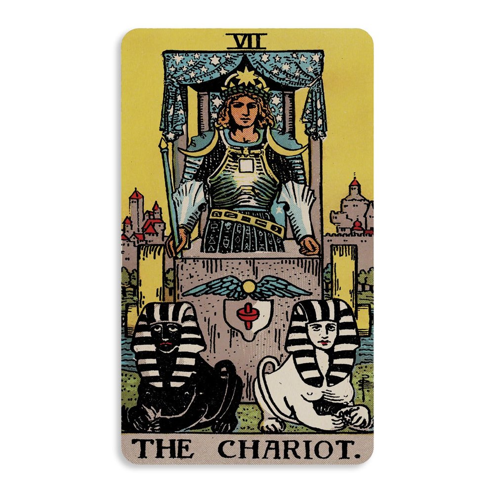 The Chariot Tarot Sticker - [3.25'' x 5.5"]