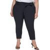 Calvin Klein Womens Plus Pleated Lined Straight Leg Pants Navy 22W view 1