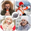 Eurzom 4 Pcs Winter Nose Warmer Soft Black Beige Light Grey Dark Grey Crochet Comfort Wool Nose Cover Funny Winter Gifts for Women Men Cold Weather Outdoor Sports view 4