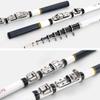 Portable Fishing Rods Telescopic Rock Fishing Rod Spinning Fly Carp Feeder Carbon Fiber Travel Rod Fishing Rods Telescopic Fishing Pole (Size : 1.8M White) view 3