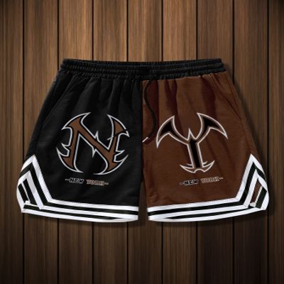 Men's Shorts Men Two Tone Letter Graphic Striped Trim Drawstring Waist Shorts Shorts for menMIELEU (Color : Multicolor, Size : Small)