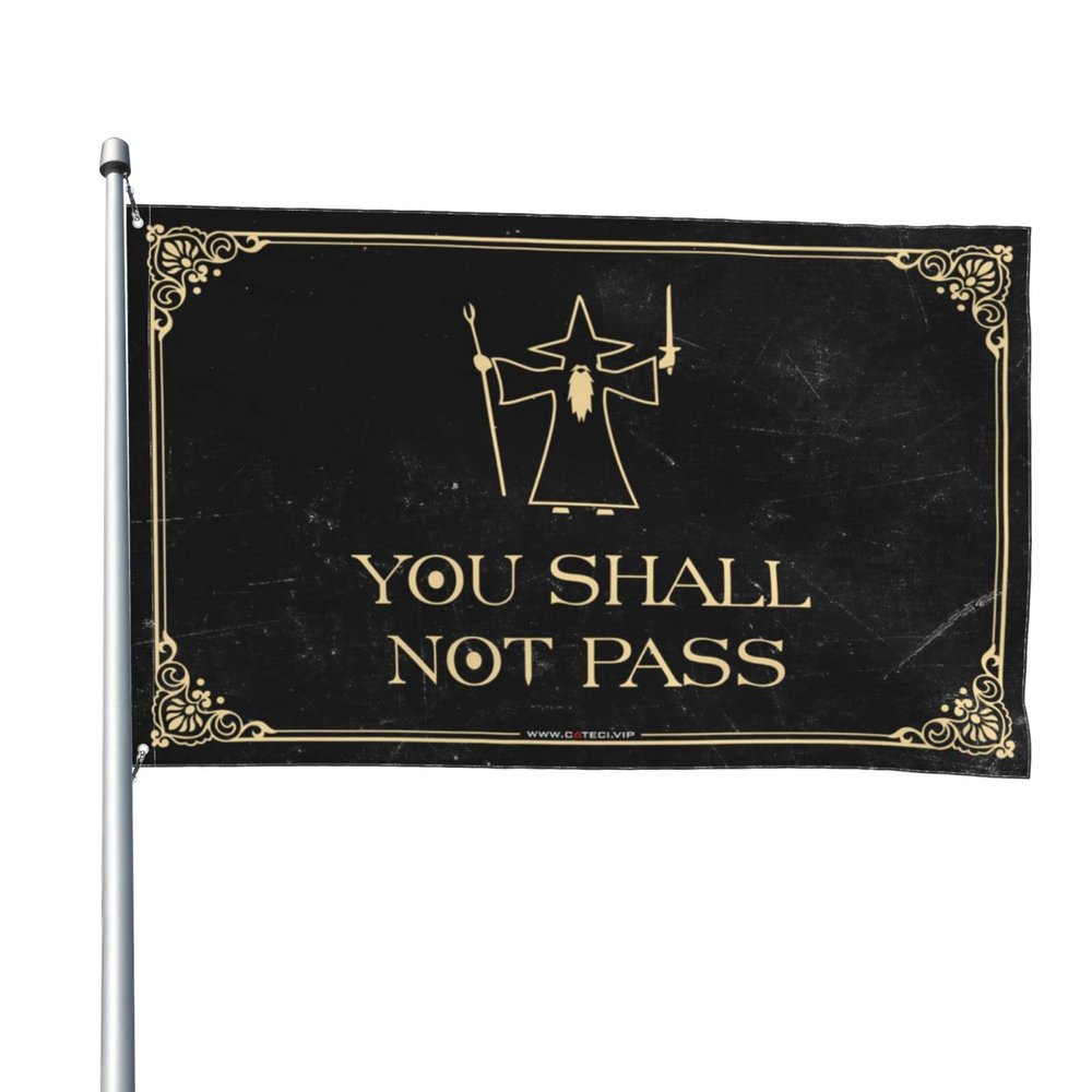 Funny House Decor You Shall Not Pass Flag Room Accessories For Men Room Flags For Teens (Size : 60X90CM)