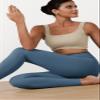 ODODOS 2-Pack Buttery Soft Lounge Yoga Leggings for Women 7/8 Length 25" High Waist Yoga Pants, Black+Ink Blue, Medium view 2