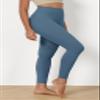 ODODOS 2-Pack Buttery Soft Lounge Yoga Leggings for Women 7/8 Length 25" High Waist Yoga Pants, Black+Ink Blue, Medium view 4
